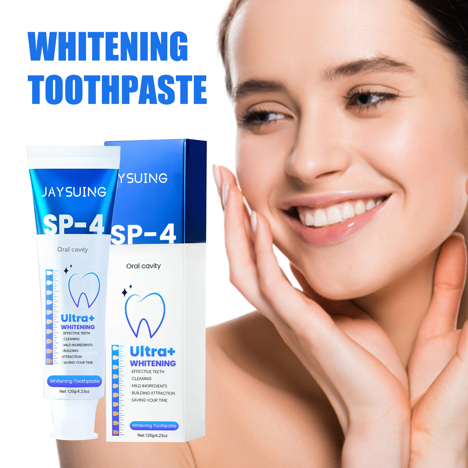 Teeth Whitening Xylitol - キシリトール配合の歯磨き粉、歯垢除去、息爽やか、歯のエナメル質を強化、虫歯予防、口腔ケア