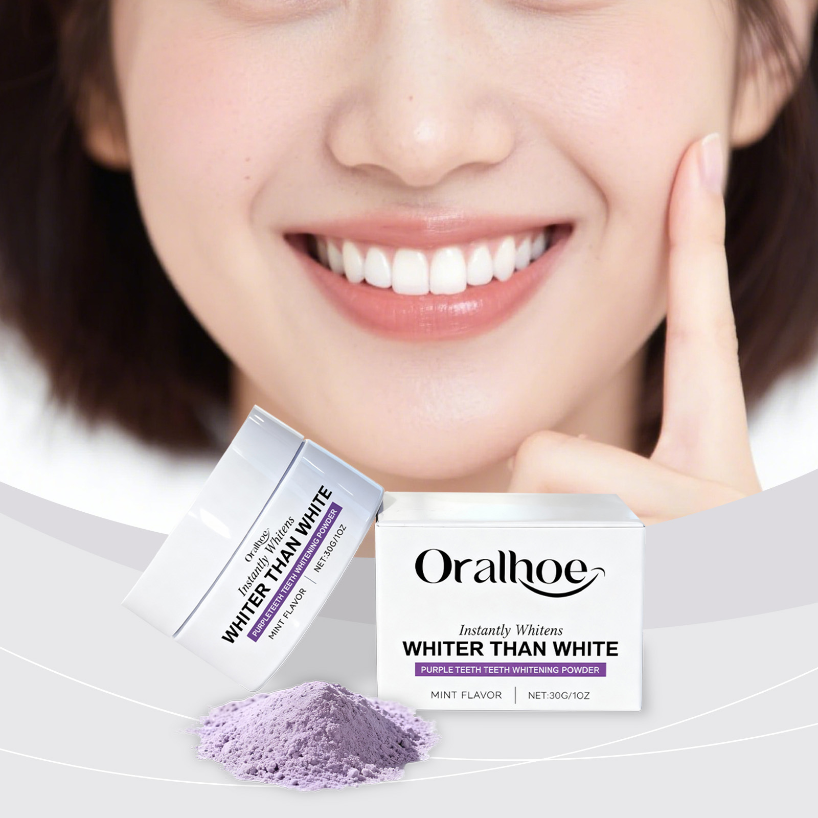 Teeth Whitening Xylitol - キシリトール配合の紫色の歯磨き粉、歯の汚れを落とし、息を爽やかにし、歯垢を減らし、歯周病を予防し、歯を白くします。