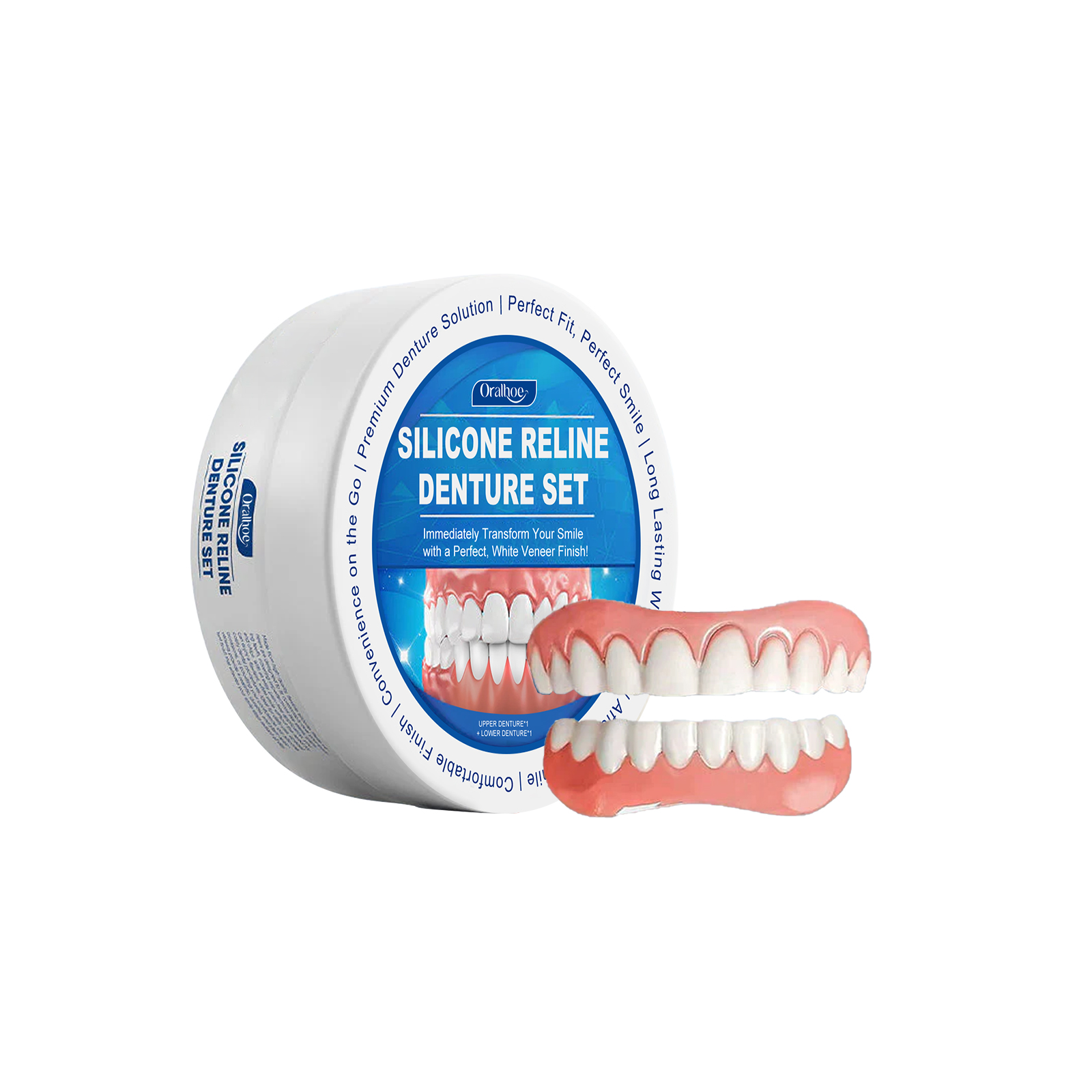 ソフトシリコン義歯 上下歯用ベニア 完璧なフィット感 脱落防 - Teeth Whitening Veneers のレビューと価格