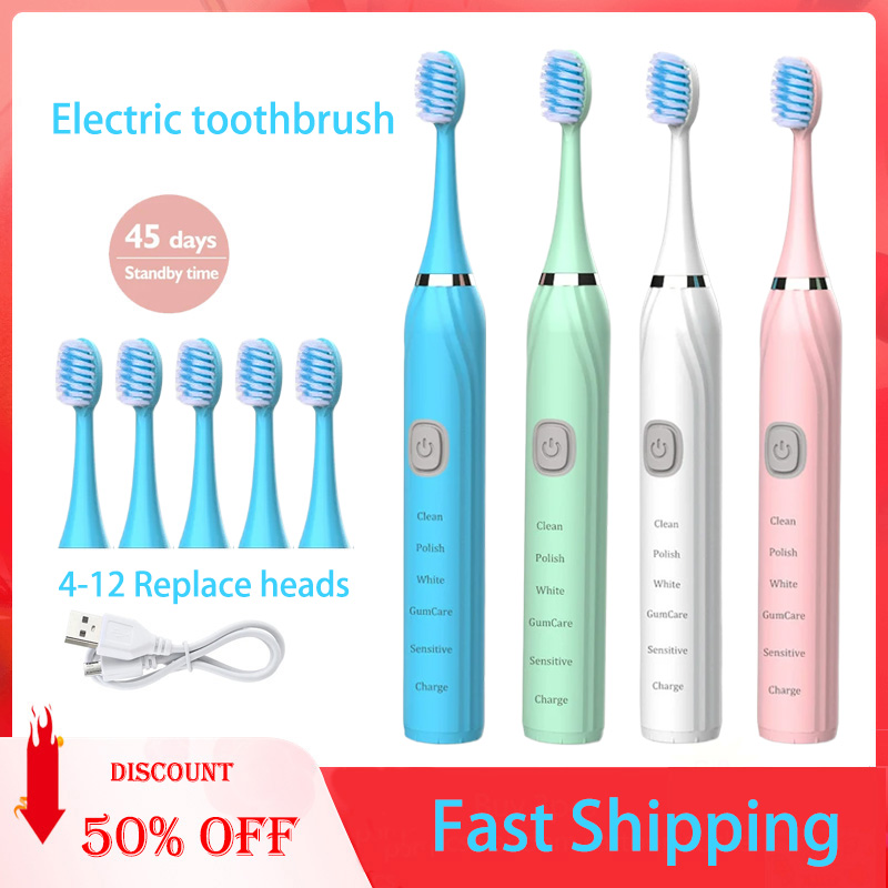 ソニック電動歯ブラシクリーニングブラシ大人のための自動充電式 - Electric Toothbrush Sonic のレビューと価格