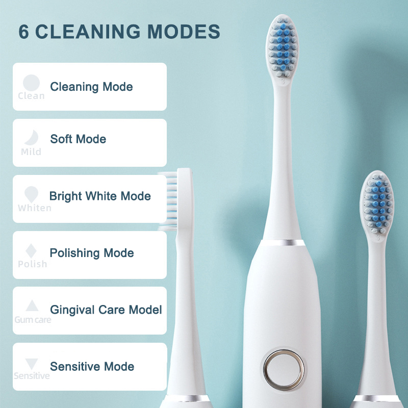 6 モード電動音波歯ブラシ USB 充電式大人用超音波歯ブラ - Electric Toothbrush Sonic のレビューと価格