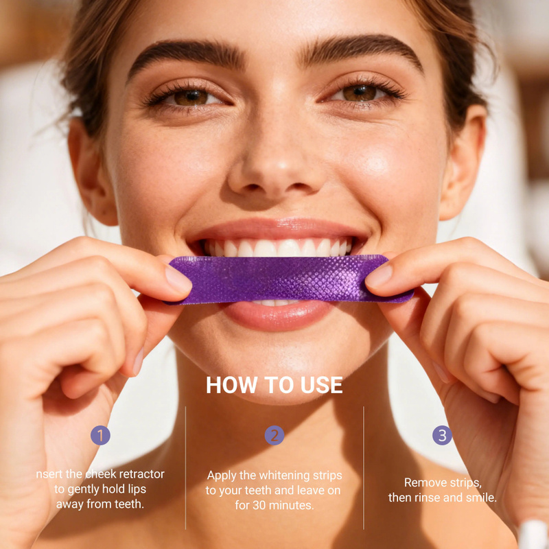CEELIKE パープル 歯のホワイトニングストリップ 7/ - Teeth Whitening With Peroxide のレビューと価格