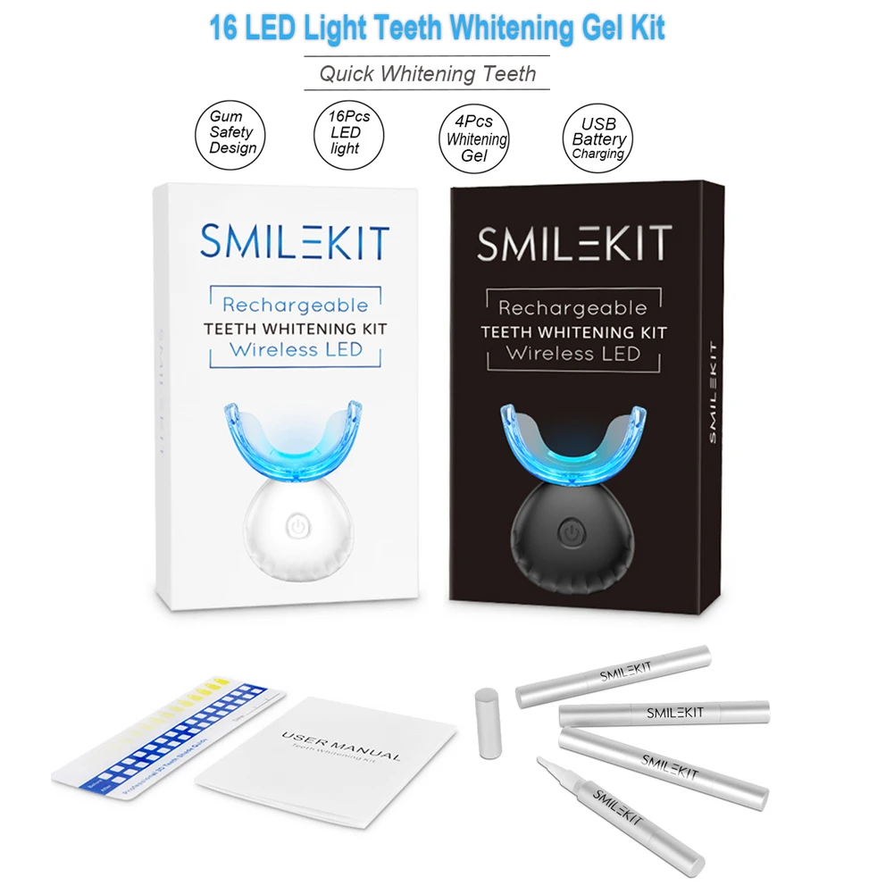 歯科歯ホワイトニングキットミニ 16 LED コールドライト - Teeth Whitening Foam のレビューと価格