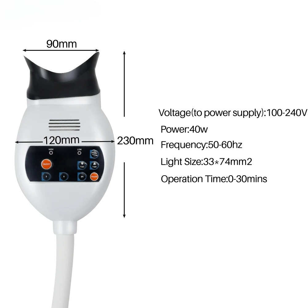 調整可能な3色LED歯のホワイトニング促進器、歯科用コールド - Teeth Whitening Free のレビューと価格