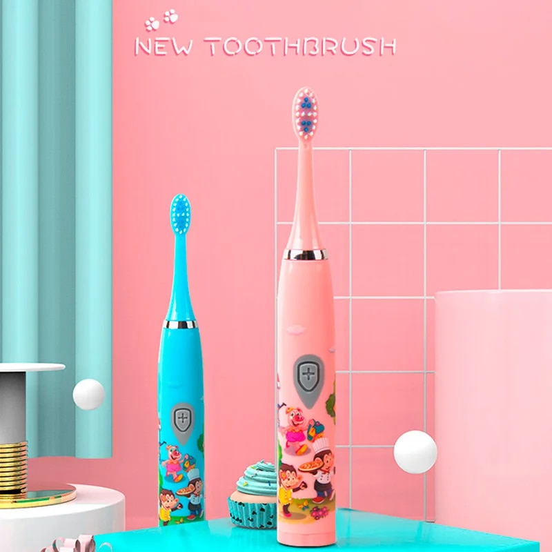 子供用ソニック電動歯ブラシ,防水,カラフル,漫画,子供用,ソ - Electric Toothbrush Sonic のレビューと価格