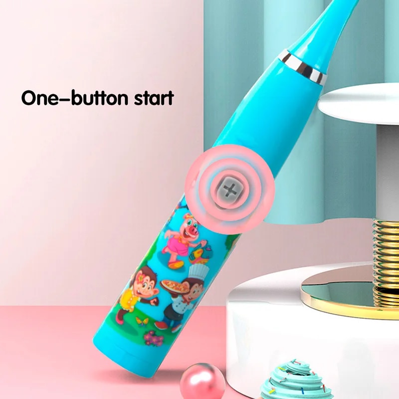 子供用ソニック電動歯ブラシ,防水,カラフル,漫画,子供用,ソ - Electric Toothbrush Sonic のレビューと価格