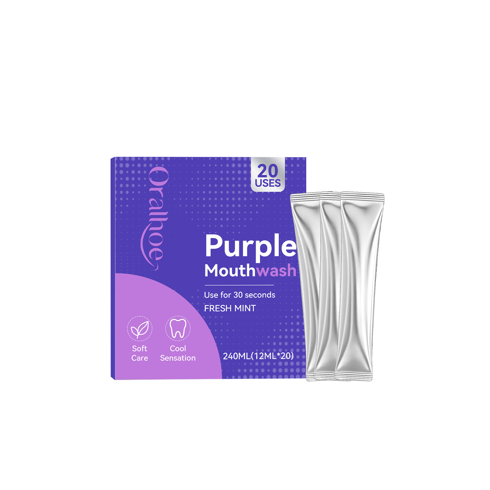 個包装パープルマウスウォッシュフレッシュミント歯のホワイトニ - Teeth Whitening Xylitol のレビューと価格