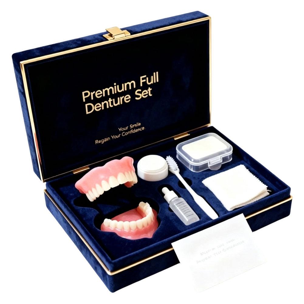 快適フィットシリコン義歯キット フルセット リアルな上下歯セ - Teeth Whitening Veneers のレビューと価格