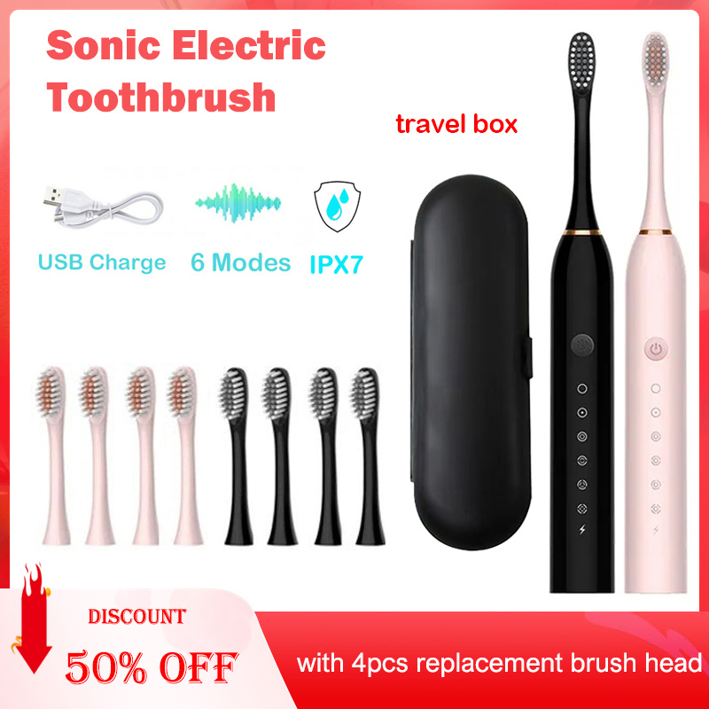 ソニック電動歯ブラシ IPX7 防水オーラルケアホワイトニン - Electric Toothbrush Sonic のレビューと価格